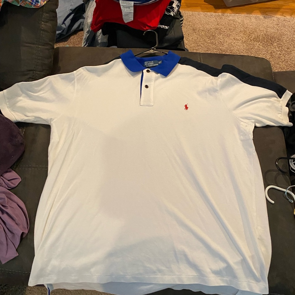 Used 2XLT White Polo Ralph Lauren Shirt